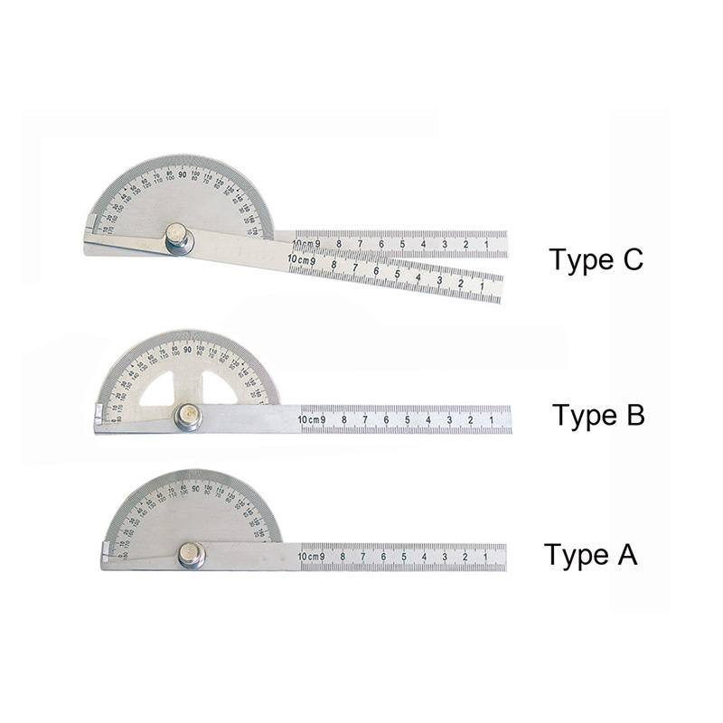 High visibility Stainlee steel protractor